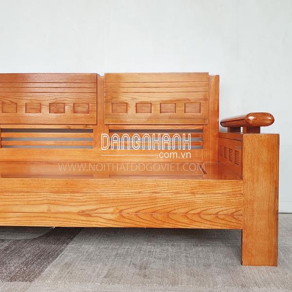 Sofa Phòng Khách Góc L Gỗ Sồi Sơn Màu Đinh Hương Đẹp Giá Rẻ