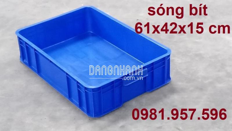 Sóng bít 61x42x15 cm loại có nắp, khay nhựa đặc dày dặn, bền đẹp