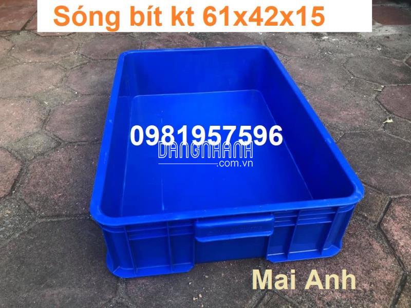 Sóng bít 61x42x15 cm loại có nắp, khay nhựa đặc dày dặn, bền đẹp