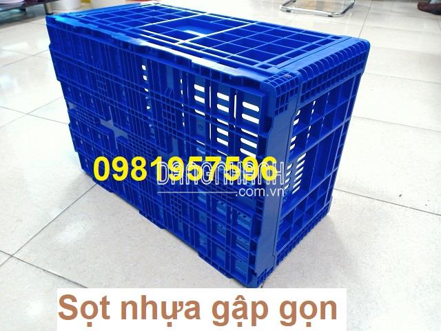 Thùng nhựa gập gọn, sọt nhựa nguyên sinh không pha tạp tại Hà Nội