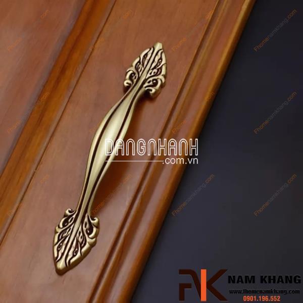 Tay nắm cửa tủ bằng đồng cổ điển NK042D | Zalo 0901 196 552
