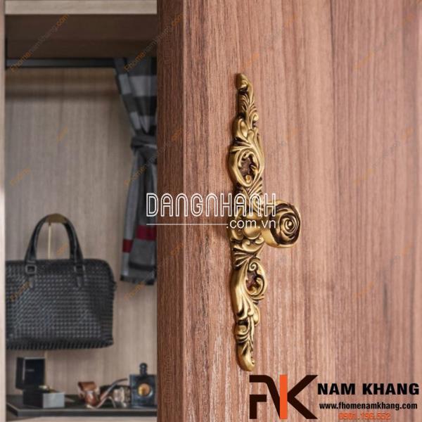 Tay nắm tủ cổ điển bằng đồng cao cấp NK071D | Zalo 0901 196 552