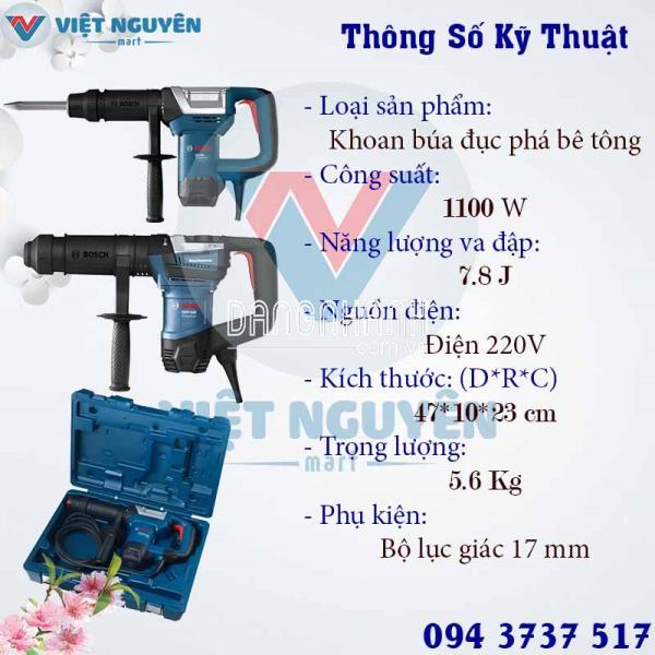 Máy Khoan Búa Đục Phá Bê Tông Bosch GSH 500