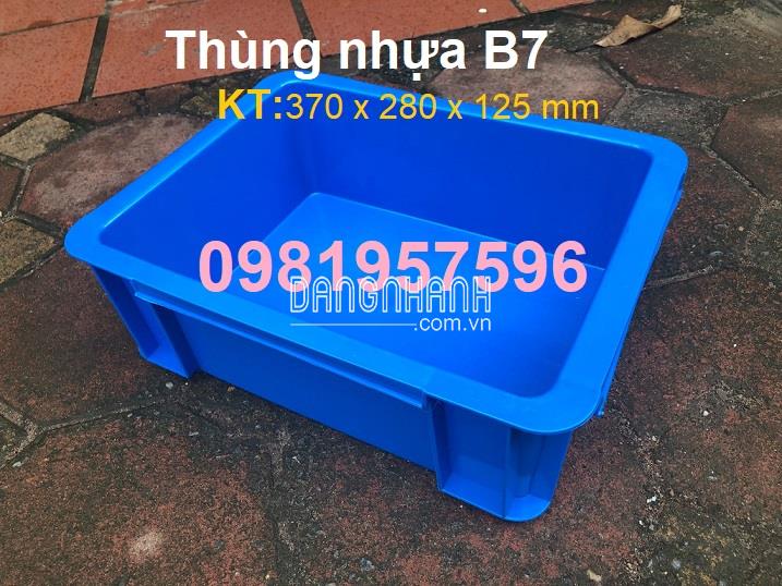 Thùng nhựa B7, khay nhựa có nắp, khay nhựa B7, thùng nhựa đựng linh kiện