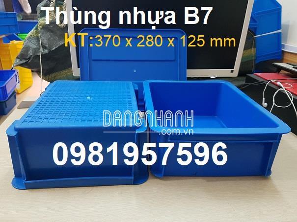 Thùng nhựa B7, khay nhựa có nắp, khay nhựa B7, thùng nhựa đựng linh kiện