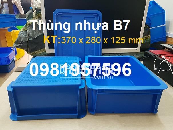 Thùng nhựa B7, khay nhựa có nắp, khay nhựa B7, thùng nhựa đựng linh kiện