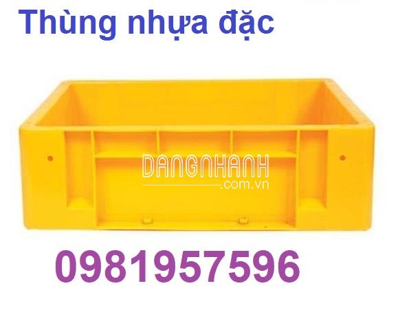 Thùng nhựa đặc có lỗ, thùng nhựa đặc BL001, thùng nhựa đặc