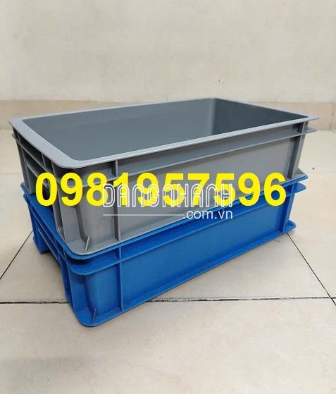 Thùng nhựa đặc B2, khay nhựa B2 kích thước 455 x 270 x 120 mm