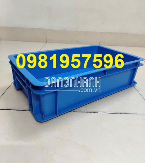 Thùng nhựa đặc B2, khay nhựa B2 kích thước 455 x 270 x 120 mm