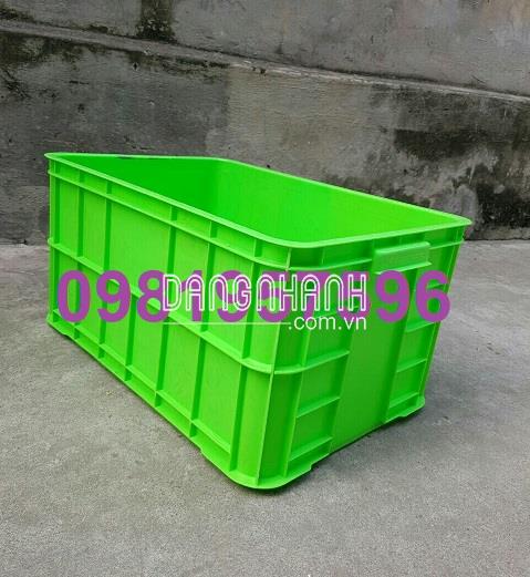 Thùng nhựa đặc có nắp, thùng nhựa kích thước 61x42x31cm