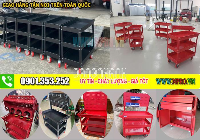 Xe đẩy 3 ngăn – Bảng treo khay nhựa KT: 738×570