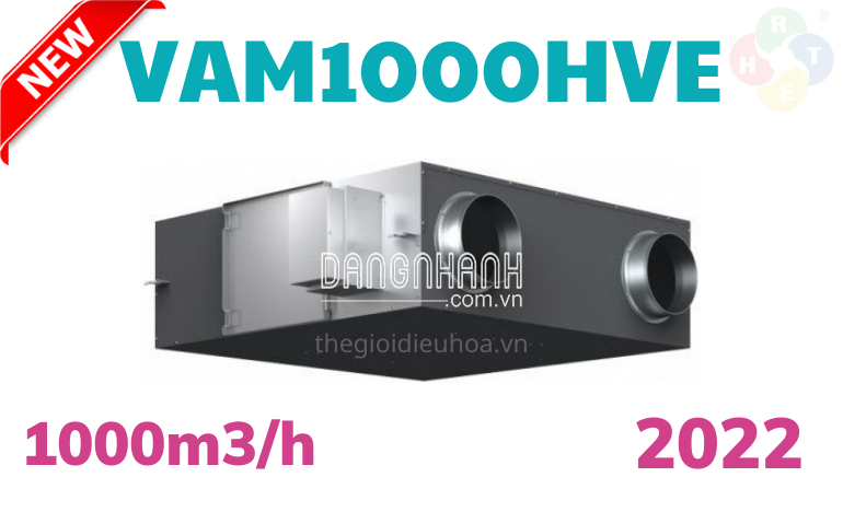 Thiết bị thông gió thu hồi nhiệt HRV Daikin 1000m3/h VAM1000HVE