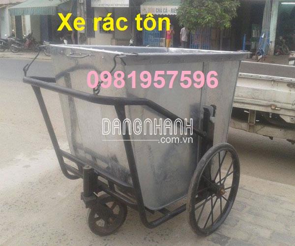 Xe gom rác 500l, xe gom rác chuyên dụng, xe gom rác đẩy tay