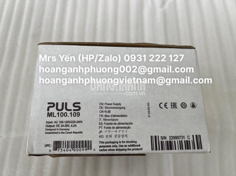 ML100.109 | Nhận báo giá Bộ nguồn PULS 