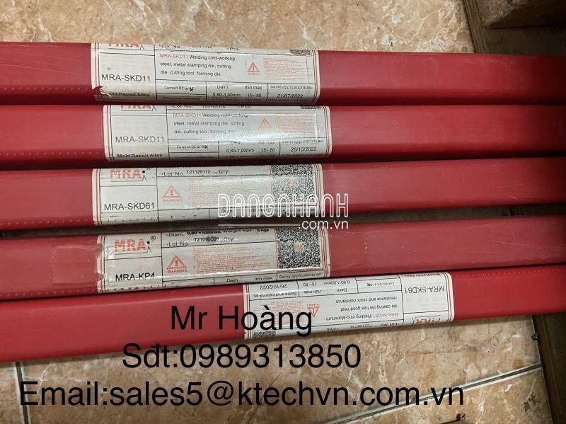 MRA - Que hàn tig-SKD61-SKD11 của Đức