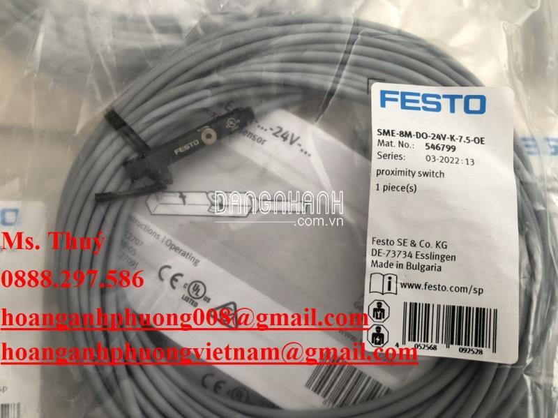 Cảm biến tiệm cận SME-8M-DO-24V-K-7,5-OE | Hàng Festo chính hãng 