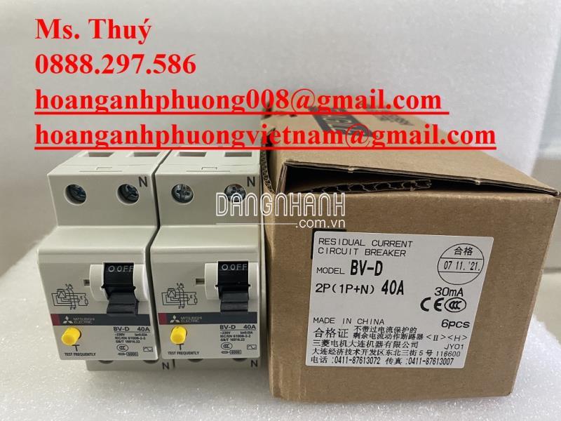 Hàng sẵn - CB chống rò Mitsubishi BV-D 4P 40A 30mA