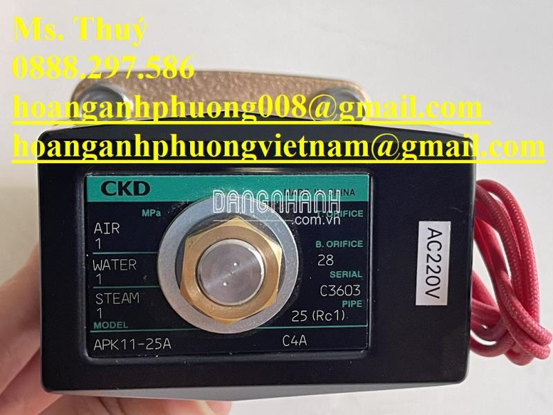 CKD  APK11-25A-C4A-AC220V - Van điện từ chính hãng - New 100%