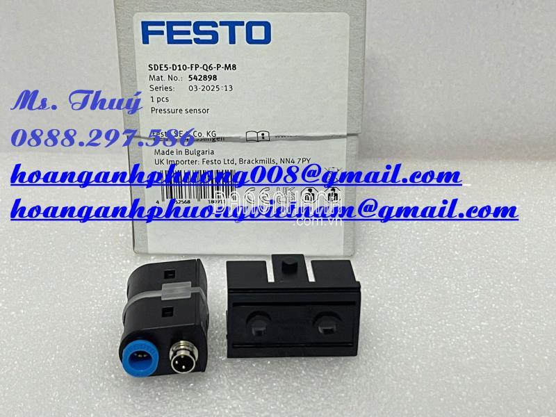 Cảm biến áp suất SDE5-D10-FP-Q6-P-M8 - Hàng Festo nhập khẩu