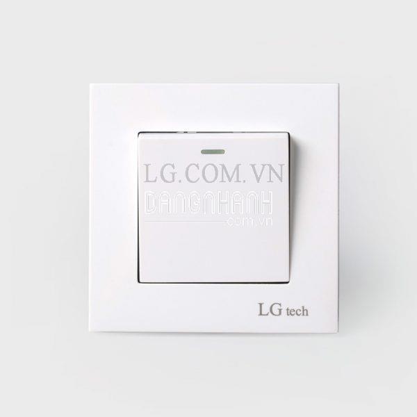 Công tắc điện đơn mặt vuông nhựa trắng LG tech