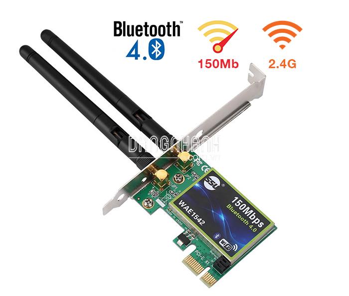 Card PCIe Wifi 150Mb 2.4G Bluetooth 4.0