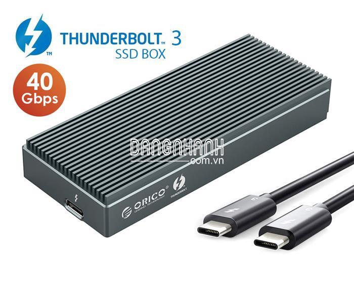 Box SSD M.2 NVMe sang Thunderbolt 3 40Gb ORICO SCM2T3-G40 biến M2 PCIe thành ổ di động