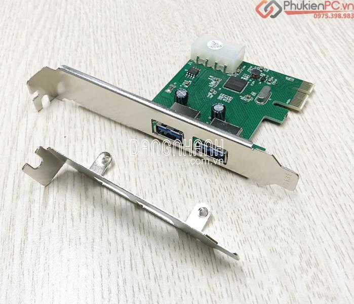 Card mở rộng PCI-E to 2 USB 3.0 cho PC, máy tính đồng bộ