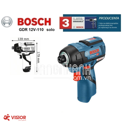 Máy bắt vít dùng pin Bosch GDR 12V-110 (Solo)