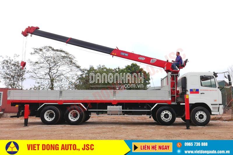 Xe tải thùng CAMC 8×4 động cơ HINO công suất 325 gắn cẩu CSS 7 tấn