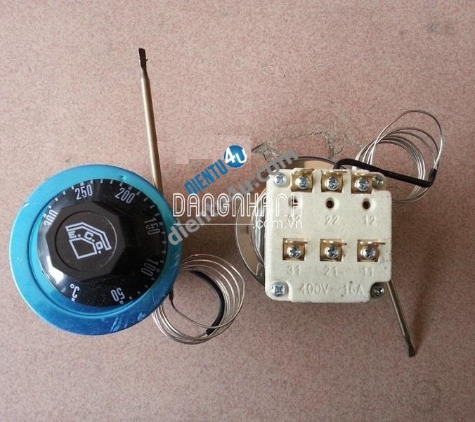 RELAY NHIỆT ĐIỀU CHỈNH NHIỆT ĐỘ 30-110 ĐỘ 16A 380V