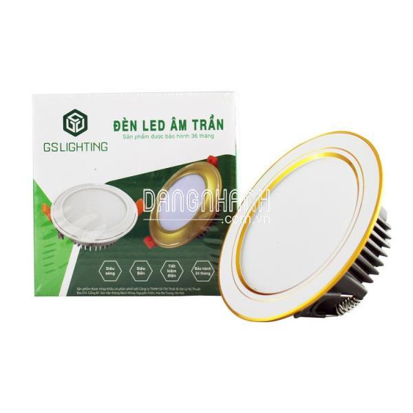 ĐÈN LED ÂM TRẦN GS SERIES CÔNG SUẤT 8W 12W VIỀN VÀNG, VIỀN BẠC