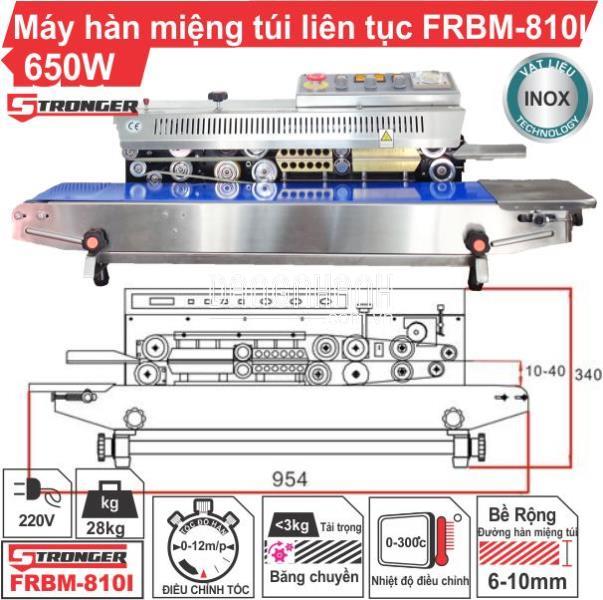 Máy hàn miệng túi liên tục có in date STRONGER FRBM-810I