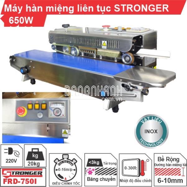 Máy hàn miệng túi liên tục STRONGER FRD-750-IN vỏ inox