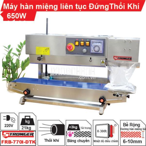 Máy hàn miệng túi liên tục thổi khí STRONGER FRB-770I-DTK dạng đứng