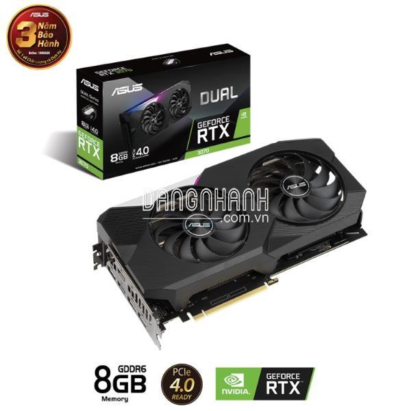 VGA Asus DUAL RTX3070 8G (8GB GDD6, 256-bit, HDMI +DP, 2x8-pin)
