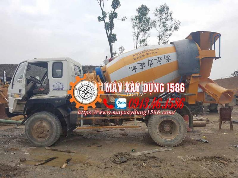 Bồn trộn bê tông HYG3 chạy đầu nổ diezel 3 khối (3m3)