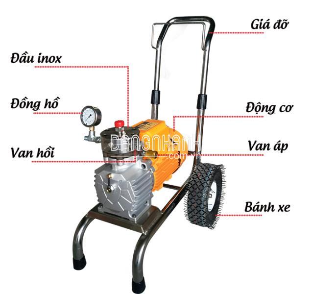 MÁY PHUN SƠN VH990 ( ĐẦU INOX)