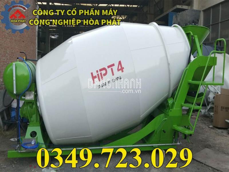 Bồn trộn bê tông 4m3 lắp đầu nổ