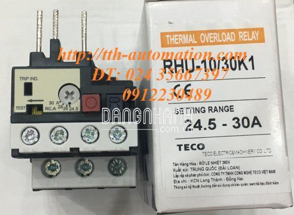 RƠ LE NHIỆT TECO RHU-10/30K1