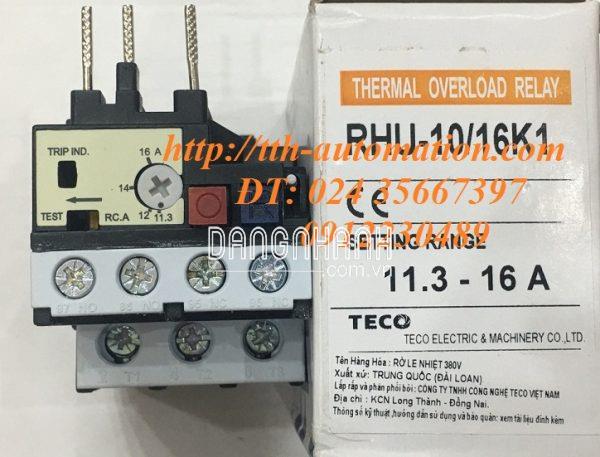 RƠ LE NHIỆT TECO RHU-10/16K1