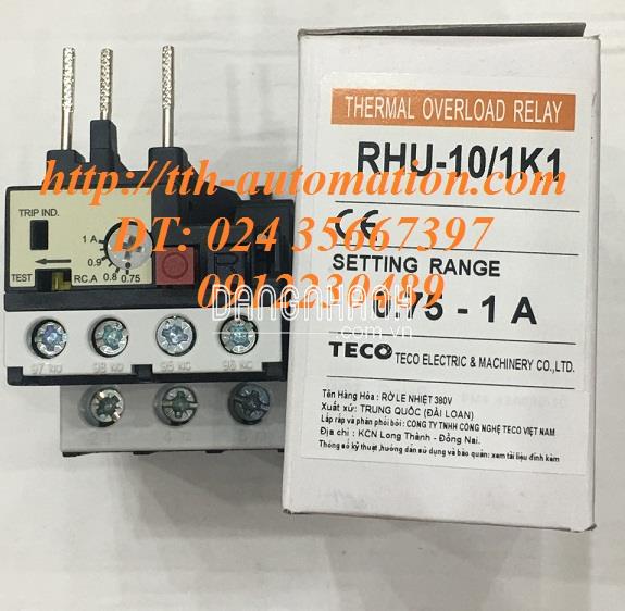 RƠ LE NHIỆT TECO RHU-10/1K1