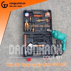 BỘ MÁY KHOAN BÚA ĐẢO CHIỀU ĐIỀU TỐC GT4473 2000W 3800 VÒNG/PHÚT CÙNG HỘP 32 DỤNG CỤ GIA ĐÌNH