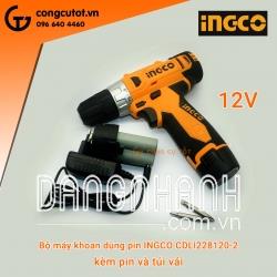 MÁY KHOAN DÙNG PIN 20NM INGCO CDLI228120-2 KÈM PIN 2 PIN 12V VÀ TÚI VẢI