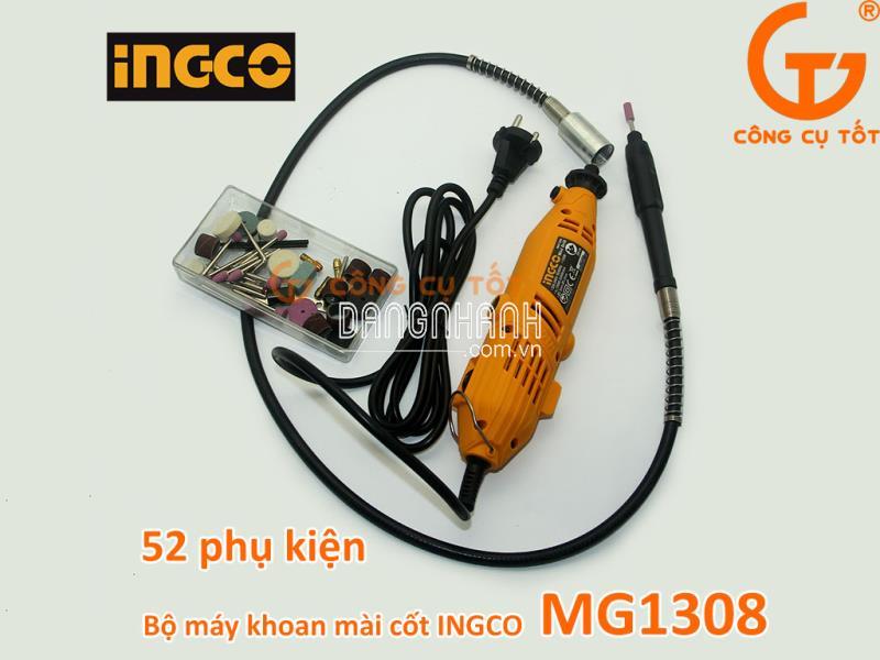 BỘ MÁY KHOAN MÀI CỐT 3.2MM 130W INGCO MG1308 KÈM HỘP VÀ 52 PHỤ KIỆN