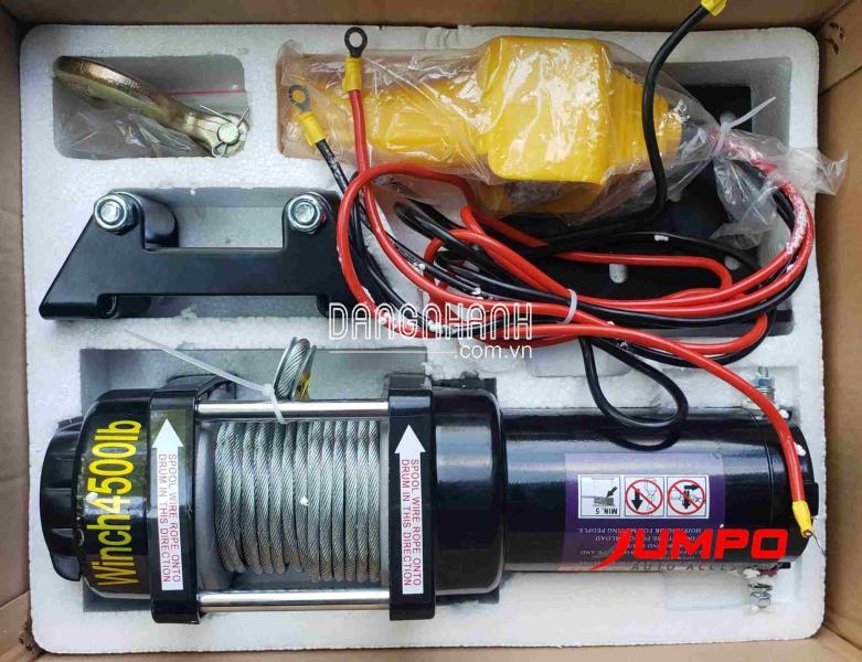 Tời điện 12V/24V 4500LB tải trọng 2000kg (2 tấn)