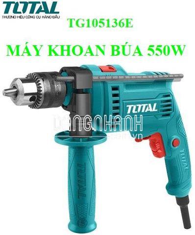 Máy khoan và siết vít dòng có búa 550W TOTAL TG105136E