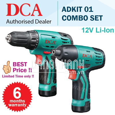 DCA Bộ combo máy chạy pin 12V (khoan ADJZ10-10 và siết vít ADPL02-8)