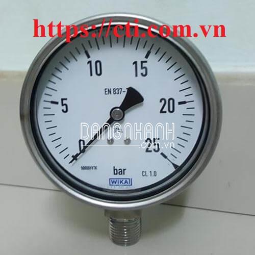 Đồng hồ đo áp suất WIKA 232.50.100 chân đứng 25 Bar