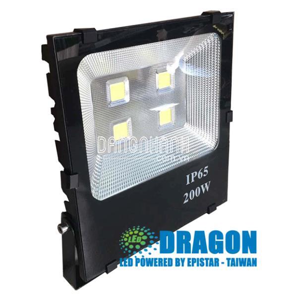 Đèn pha LED vỏ đen 200W