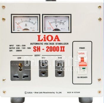 Ổn Áp LiOA 1 Pha SH 2000II (150-250v) DRI (90 - 250v)